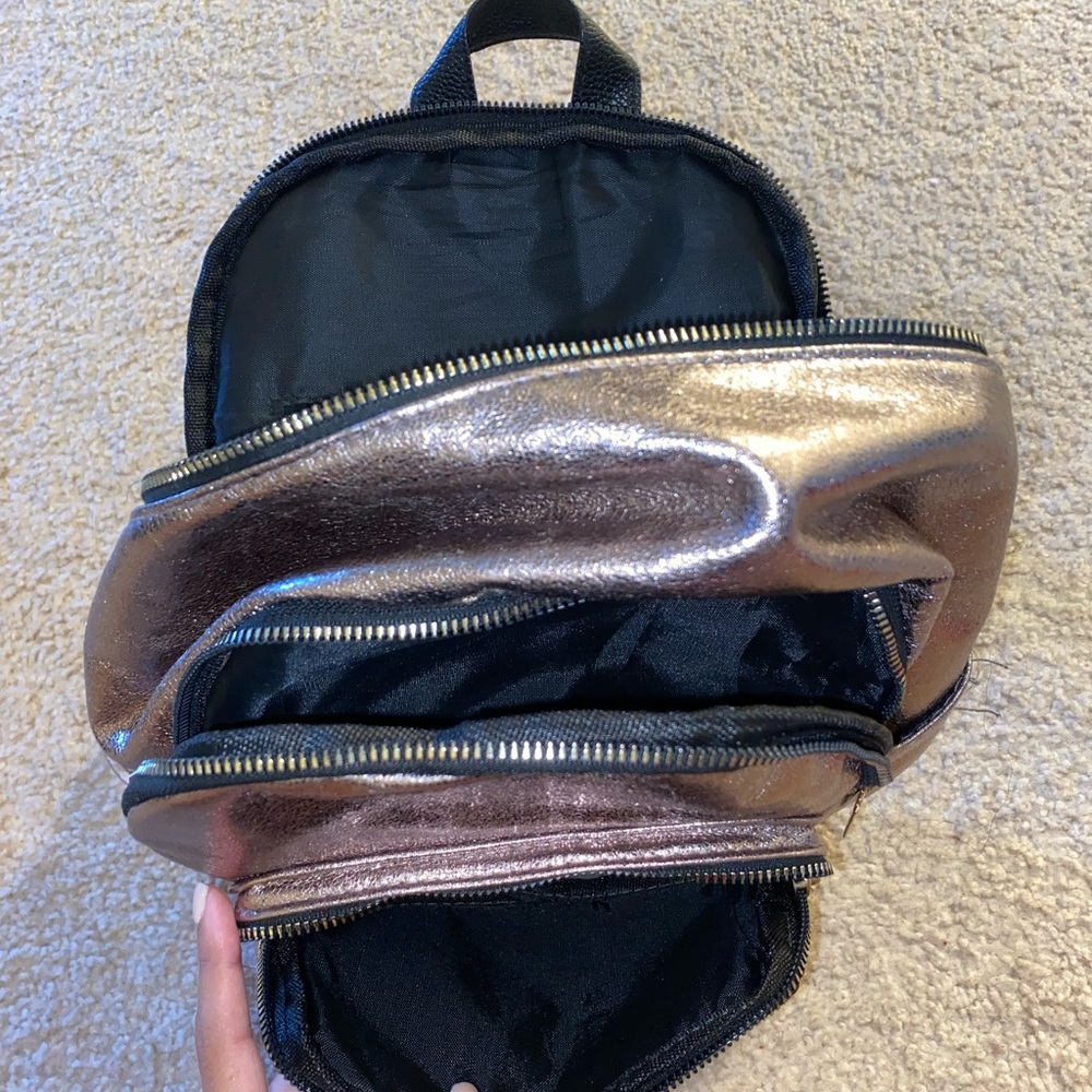 Silver/ Metallic Mini Backpack - Picture 5 of 7